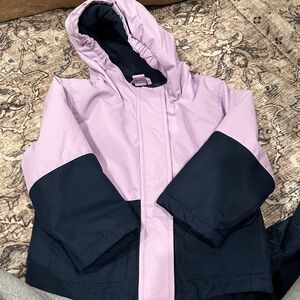 Swiss Tech Kids Hooded Raincoat in Pink and Black